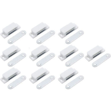 Loqueteau pour meubleLot de 10 boutons-pression magnétiques pour armoire à aspiration magnétique - Fermeture magnétique forte - Aspiration à porte unique