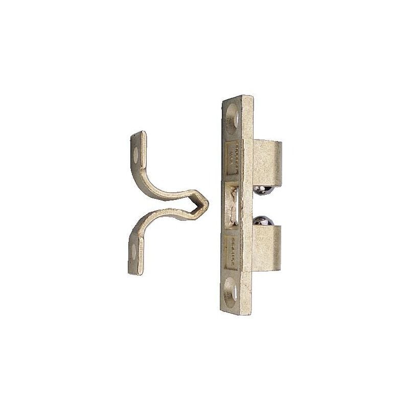 Loqueteaux à billes - pose en applique - zamak laitonné - 18 x 70 mm