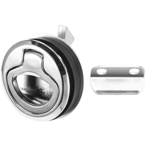 Loquets de bateau, loquet encastré de 3,8 cm (1,5 pouce), verrou de trappe de remplacement parfait - Argenté