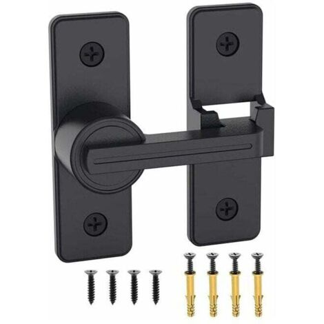 Loquets de porte Loquet de sécurité Verrou de porte Verrou de porte en alliage de zinc robuste pour serrure de porte de grange coulissante, jardin, salle de bain, porte de garage (noir),