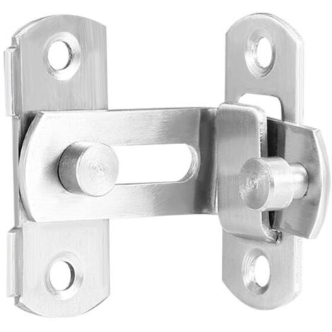 Loquets et verrous (2 pack) 90 degrés flip serrure de porte angle droit courbé boucle de porte boulon serrure de porte de grange serrure de porte coulissante serrure de porte spéciale