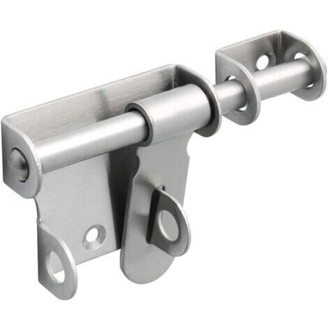 Loquets et Verrous Loquet Porte Exterieur, Verrou Porte Coulissante avec Trou pour Cadenas Serrure de Porte Extérieure ou Intérieure, Loquets de Portes 12 CM en Acier Inoxydable Brossé