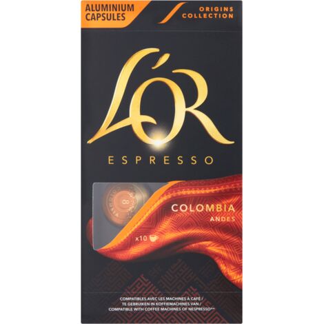 L'Or Espresso Colombia - Café moulu en capsules, intensité 8