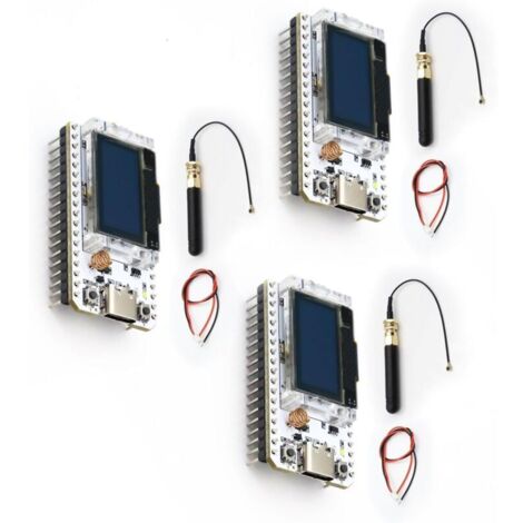LoRa ESP32 3-Pack Meshtastic LoRa V3 ESP32 Development Boards with OLED Screen and Antenna, Dual-Core 240 MHz Bluetooth WiFi USB C ESP32 IoT Board 863 928 MHz for Arduino