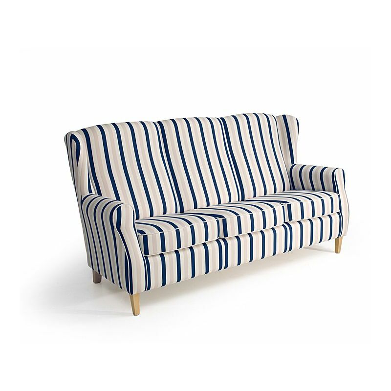Max Winzer - Sofa 3-Sitzer LORRIS-23 Flachgewebe Farbe blau Sitzhärte mittel B: 193cm T: 86cm H: 103cm