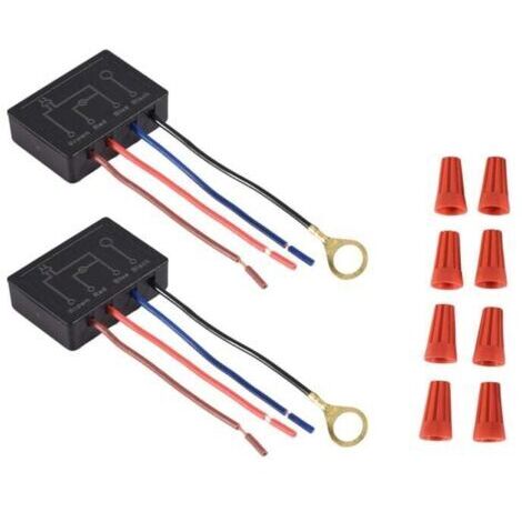 Los 2: Interruttori a pulsante, Dimmer per lampade LED, Modulo di controllo con coperture pulsanti e cablaggio