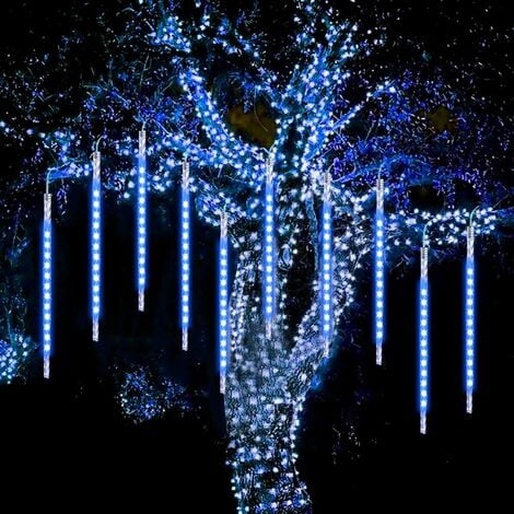 READCLY Los meteoritos, luces de lluvia LED 20 tubos 960 LED (paquete de 2) 50 cm Carámbanos de Navidad Luces de nieve Luces de nieve para Navidad Fiesta de boda Año nuevo urbano Árbol de jardín Decoración de