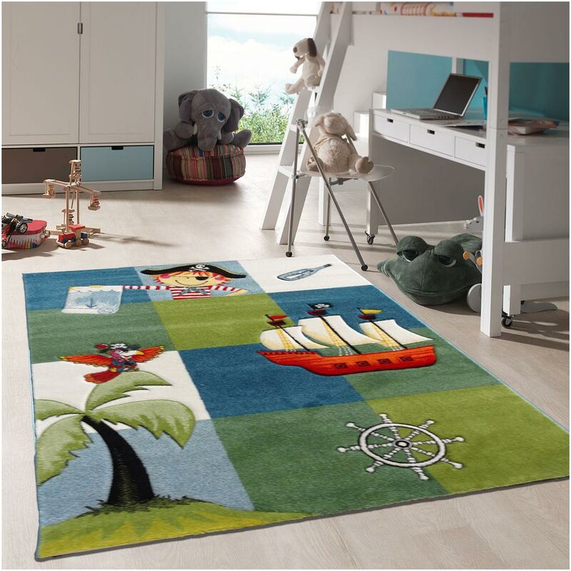 

Dezenco - Smart Pirate Niño alfombra de polipropileno azul - Bleu