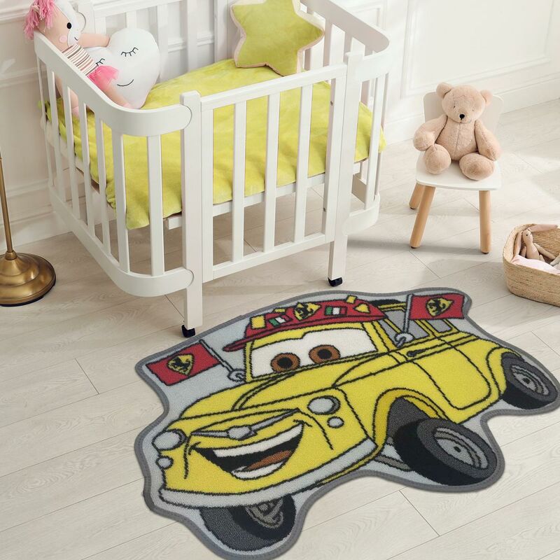 

Alfombra para niños Coches redondeados Luigi en poliamida amarilla - Jaune