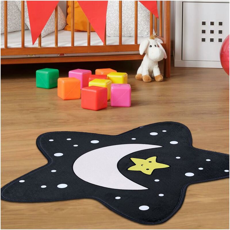 

Alfombra de niño ultra suave 3 en poliéster negro - Noir