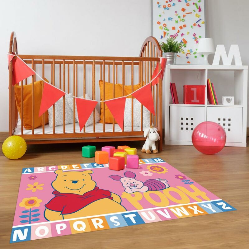 

Los niños alfombra 80x140 cm rectangular WINNIE ALFABETO Rose Room adecuado para calefacción por suelo radiante - Rose