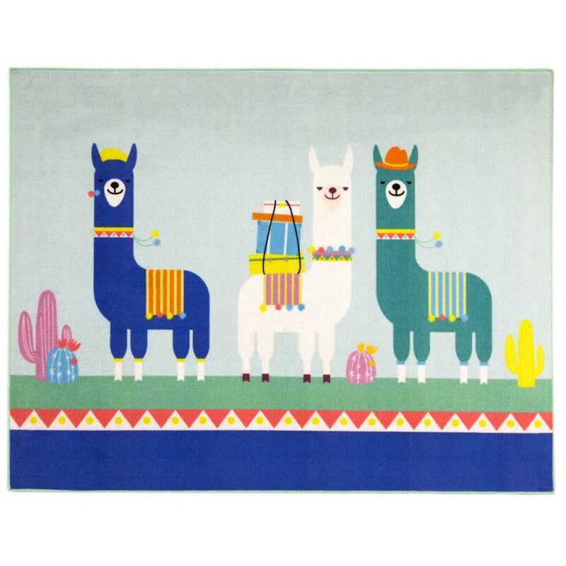 

Familia Lama MD Kid Rug in Nylon azul - Bleu