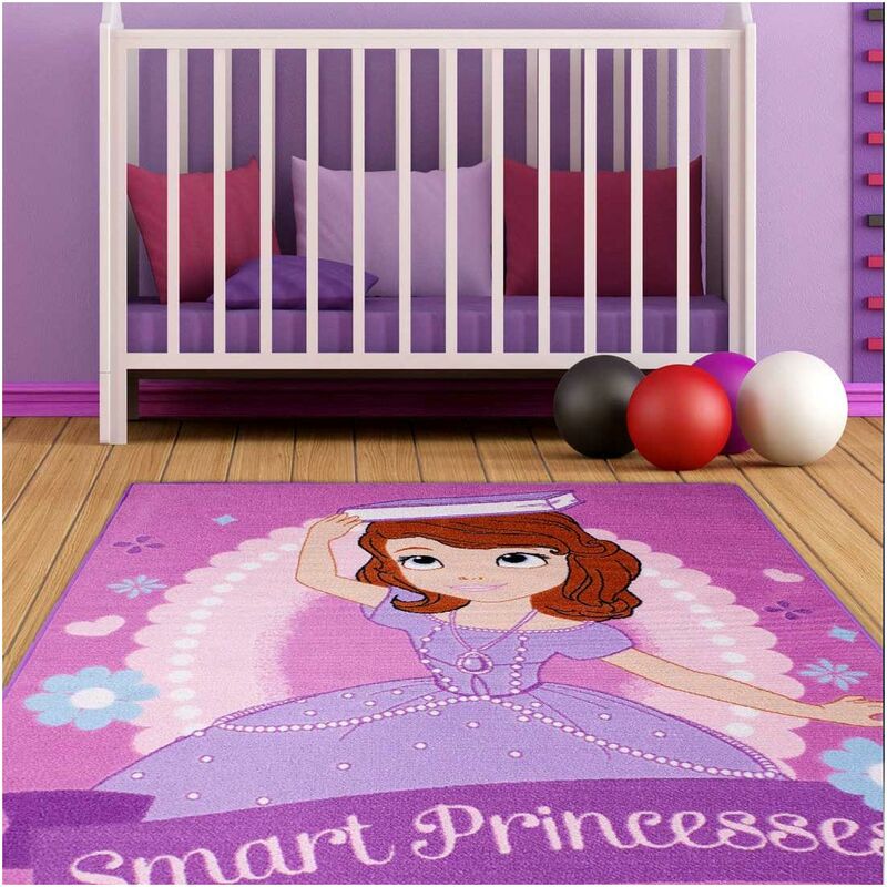 

Sofia Smart Princess Alfombra infantil en polipropileno rosa - Rose