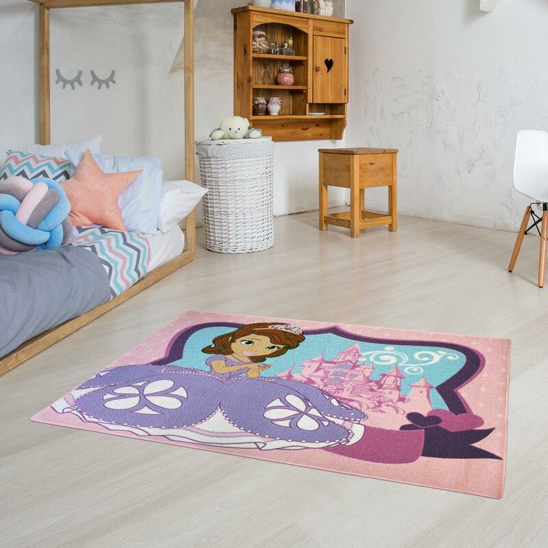 

Castillo de Sofía Alfombra infantil Polipropileno rosa - Rose