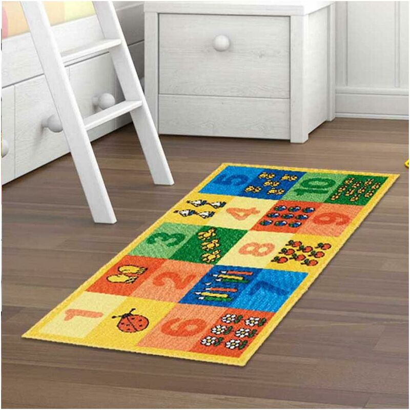 

Esfinge infantil alfombra multicolora poliamida numérica - Multicolore