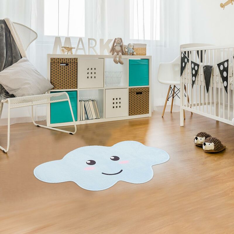 

Alfombra azul ultra dulce para niños poliéster - Bleu