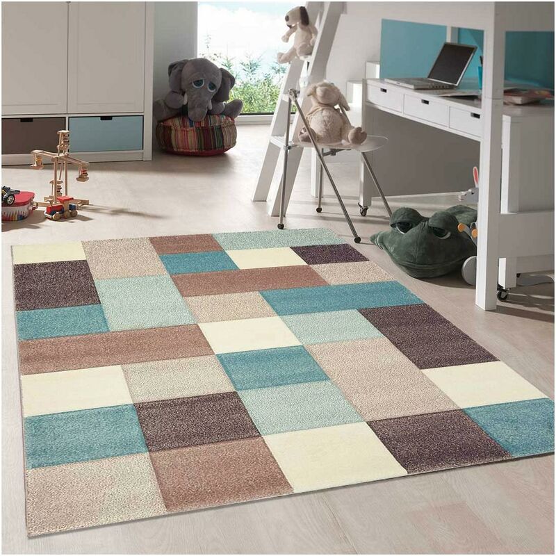 

Azulejos de polipropileno multicolores para niños alfombra - Bleu