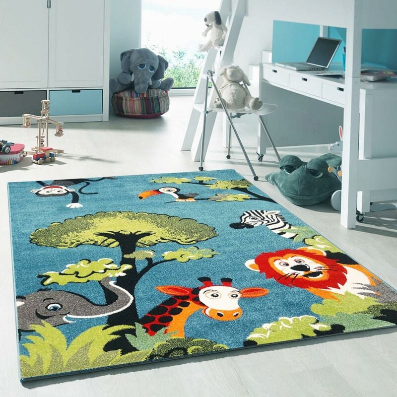 

Kids Carpet Kids Safari Polypropylene Azul - Bleu