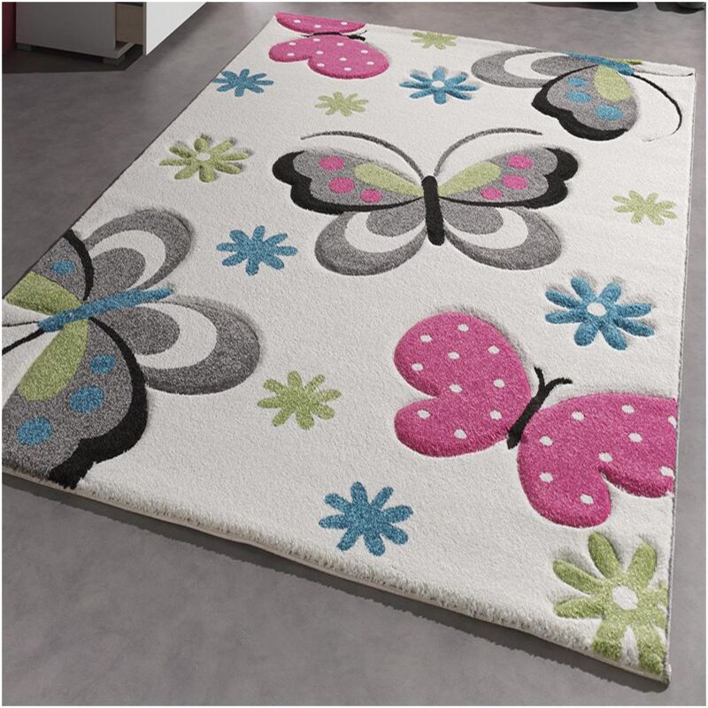 

Niños Alfombras Niños Crema Polypropileno Mariposas - Autre