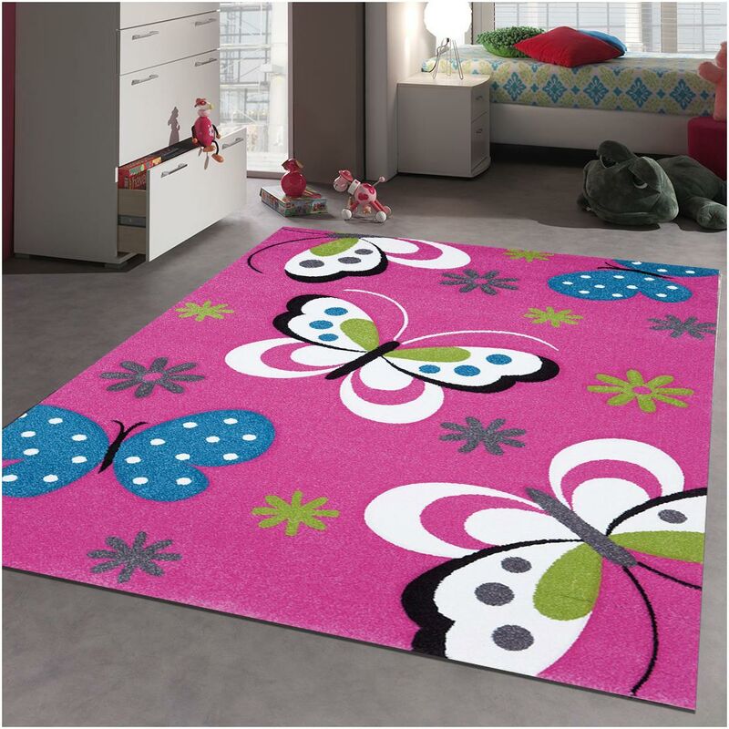 

Niños Alfombras Niños Crema Polypropileno Mariposas - Rose