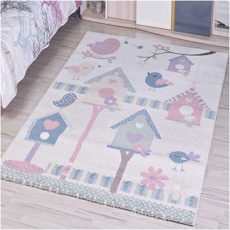 

Los niños alfombra 80x150 cm rectangular KLK DIRDINA Cream Room adecuado para calefacción por suelo radiante - Crème