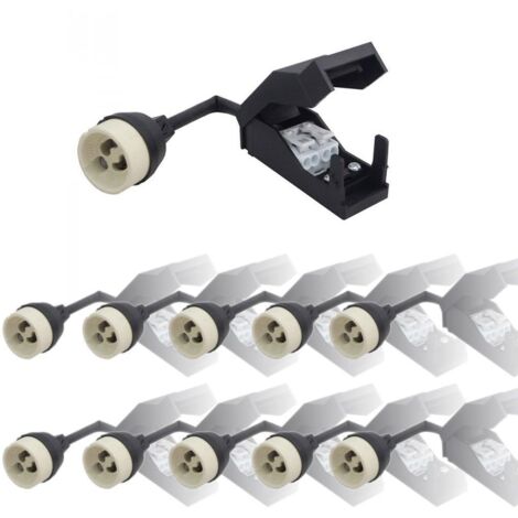 Los von 10 Lampenfassungen GU10 Ceramic Automatic 230V