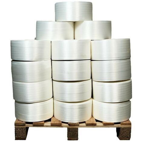 Los von 38 Umreifungsbänder Draht zu Draht 13 mm x 1100 m enthält 8 GRATIS - Hochfestes Umreifungsband 375kg - TECPLAST LFF4