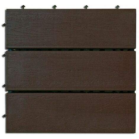 main image of "Loseta exterior composite color chocolate 30 x 30cm 6uds. Nortene"