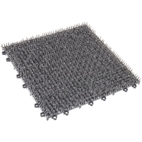 Loseta gris de césped sintético 30 x 30 cm lote de 6