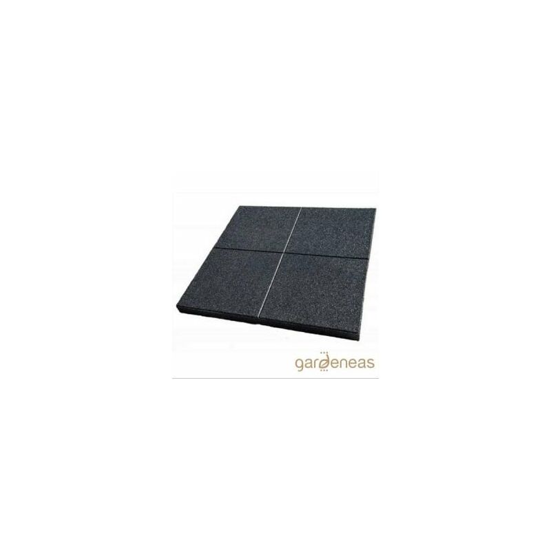 

Losetas de caucho Macizas 50x50cm. Varios colores (40mm) - Negro (40mm) -