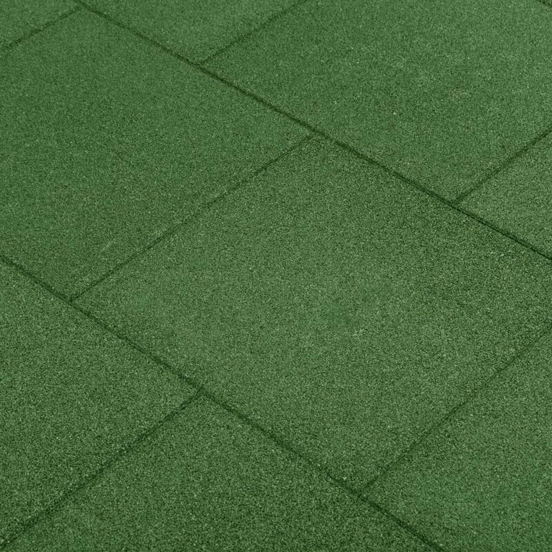 

Happyshopping - Losetas de goma proteccion de caidas 18 uds verde 50x50x3 cm