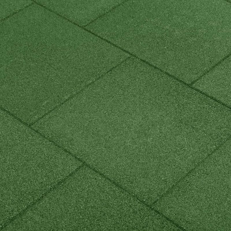 

Happyshopping - Losetas de goma proteccion de caidas 24 uds verde 50x50x3 cm