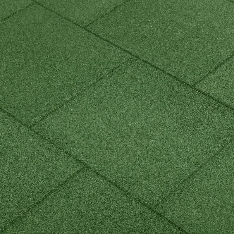 

Losetas de goma protección de caídas 6 unidades verde 50x50x3cm