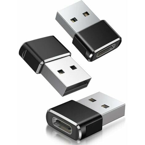 LOST Adaptateur USB C Femelle vers USB A Mâle 3-Pack,Chargeur Type C USB A Convertir pour Apple Watch 7,iPhone 11 12 13 Pro Max SE 3,14,iPad Air 5 Mini 6,8,Samsung Galaxy S21 S22 Z Fold Flip 4
