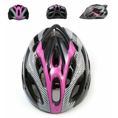 LOST Casque Velo Homme Femme VTT Casque de Vélo de Montagne avec Visière Capuchon de Protection Solaire Amovible et LED léger Casques Velo pour Adultes 57-61 cm Rose.
