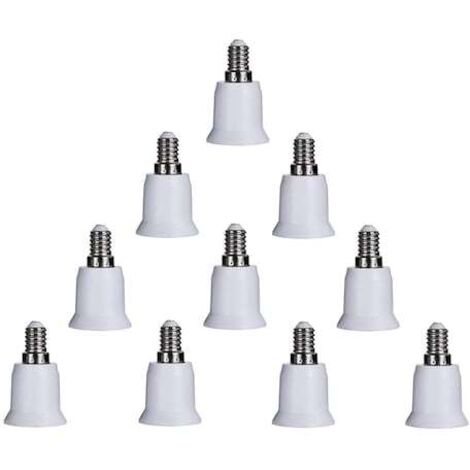 Lot 10 adaptateurs douille E14 vers E27  Conversion taille culot  Pour lampe et luminaire  Installation facile  Éclairage maison