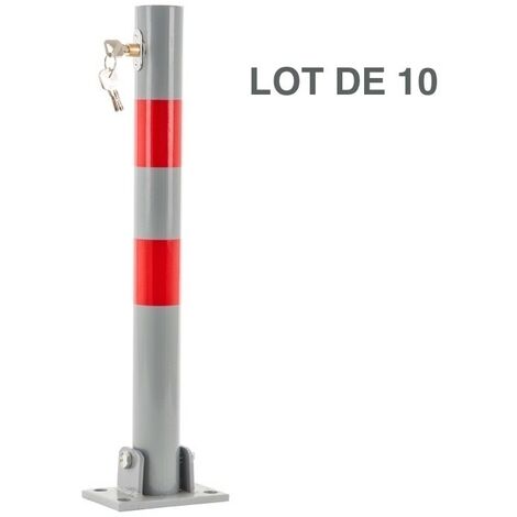 Lot 10 Barrières Ronde Bloque Parking Et De Stationnement. 70 cm Haut