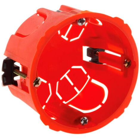 Lot 10 boîtes placo Ø65x40mm appareillage vis et griffes - Rouge - Zenitech