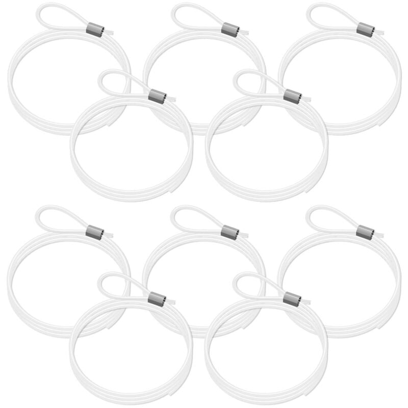 Lot 10 câbles perlon boucle 300 cm