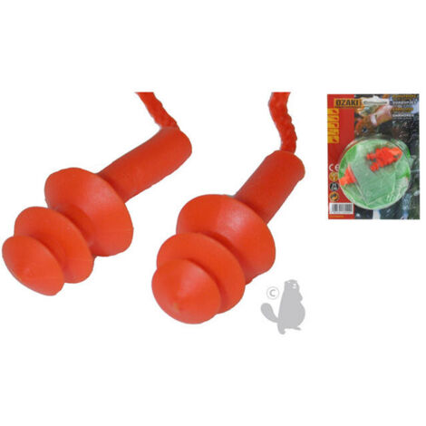 Lot 10 Paires Bouchons Oreilles Reutilisables Avec Cordelette -blister Brochable