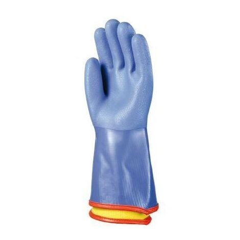 Gants anti-froid étanches Eurotechnique avec doublure (lot de 10 paires) Bleu 10