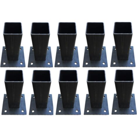 Lot 10 platines à pied emboitable 45x45x2