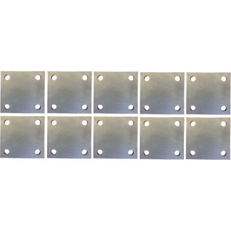 Lot 10 platines acier percée 100x100x5