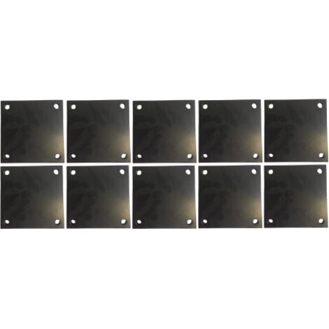 Lot 10 platines acier percée 150x150x10