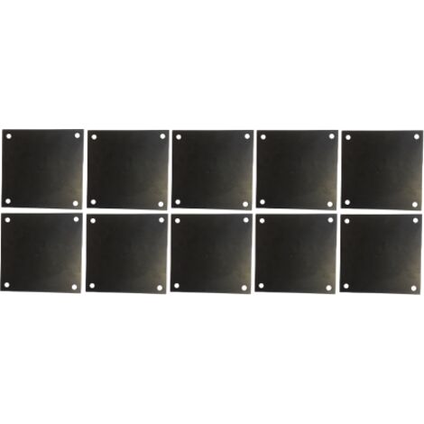 Lot 10 platines acier percée 200x200x10