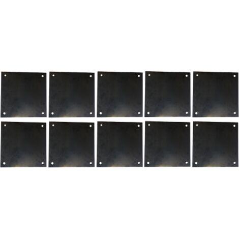 Lot 10 platines acier percée 250x250x10