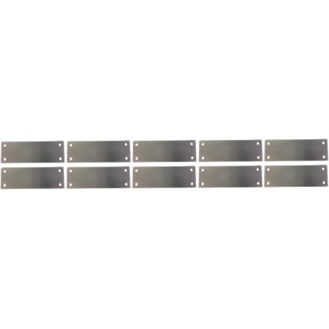 Lot 10 platines acier rectangle percée 300x100x10