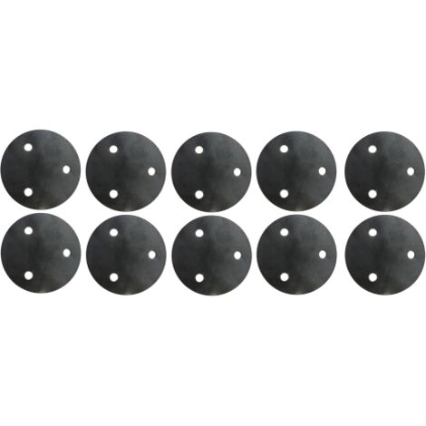 Lot 10 platines acier ronde percée Ø100x5