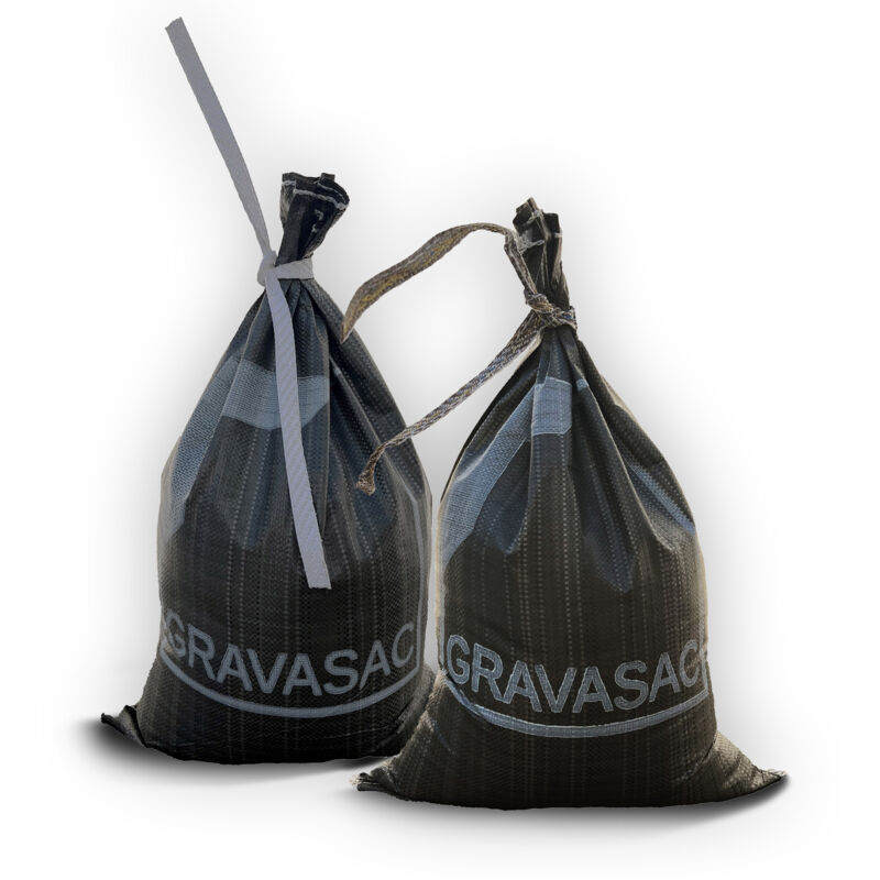 Gravasac - Lot 10 Sacs anti inondation - Sac polyéthylène 35x60cm avec lien de fermeture