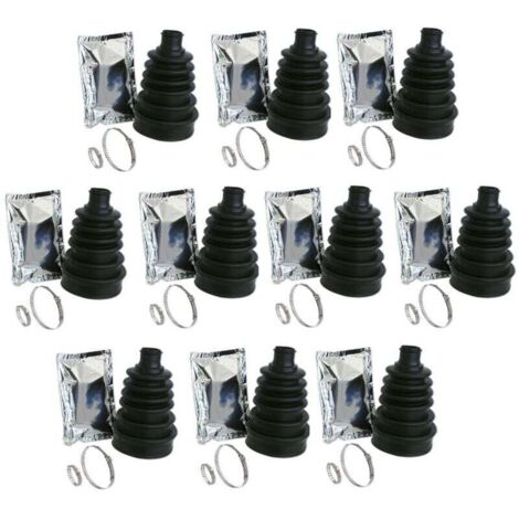 Lot 10 soufflets de cardan universels pour auto + colliers et graisse